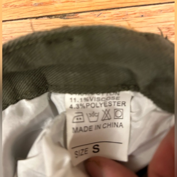 Green Straight Leg Utility Pants - Picture 3 of 5